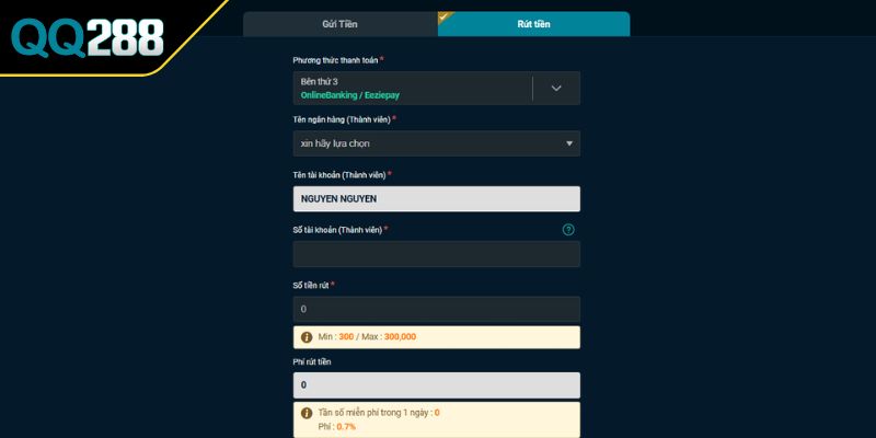 Rút Tiền QQ288 Siêu Tốc Và Nhanh Chóng Cho Mọi Hội Viên 5 Lưu ý quan trọng giúp việc rút tiền trở nên dễ dàng hơn