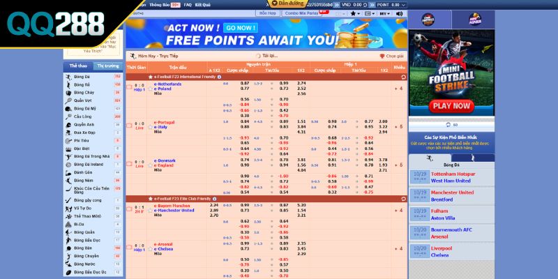 Thể Thao QQ288 2 Cá cược hợp pháp an toàn