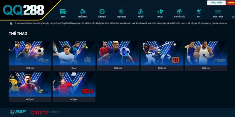 Thể thao trực tuyến đa dạng